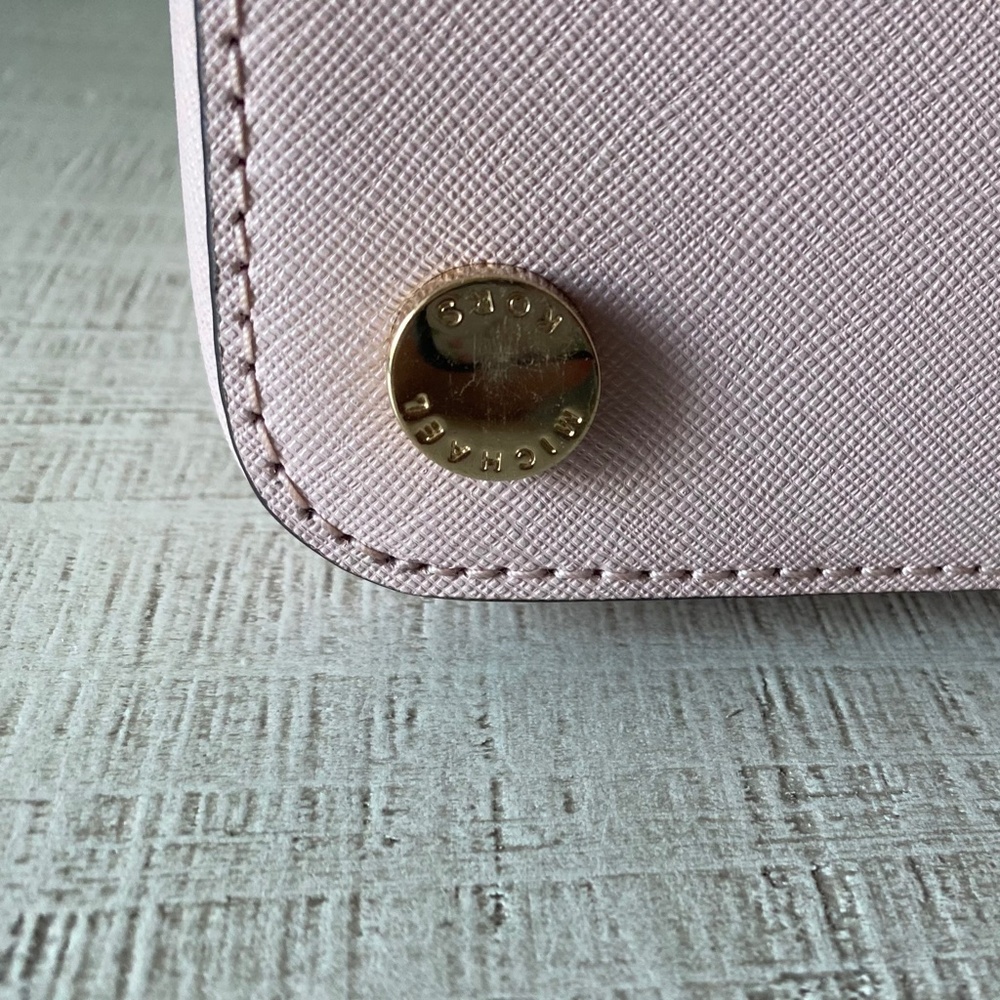 Michael Kors Emmy Large Dome Satchel Leather Purse in Color Blossom - Picture 7 of 10